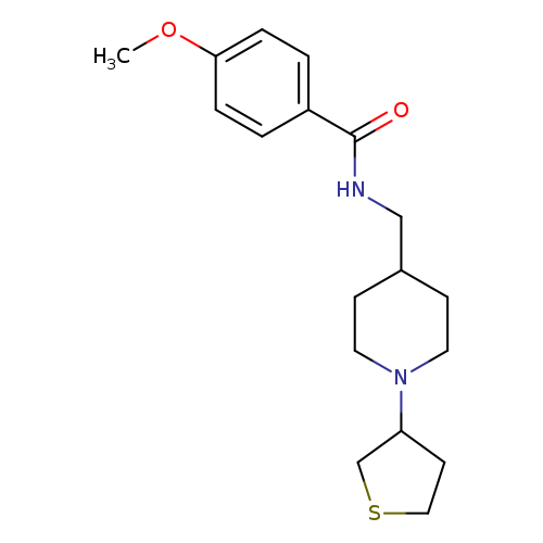 4-methoxy-N-{[1-(thiolan-3-yl)piperidin-4-yl]methyl}benzamide