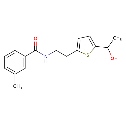 N-{2-[5-(1-hydroxyethyl)thiophen-2-yl]ethyl}-3-methylbenzamide