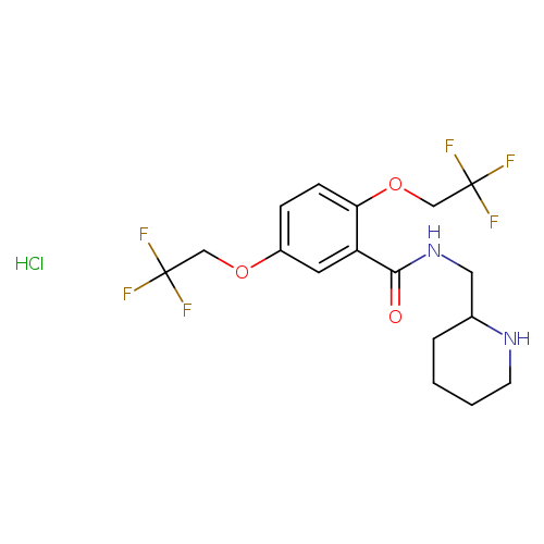 N-[(piperidin-2-yl)methyl]-2,5-bis(2,2,2-trifluoroethoxy)benzamide hydrochloride