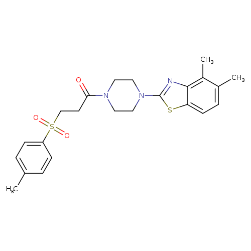 1-[4-(4,5-dimethyl-1,3-benzothiazol-2-yl)piperazin-1-yl]-3-(4-methylbenzenesulfonyl)propan-1-one
