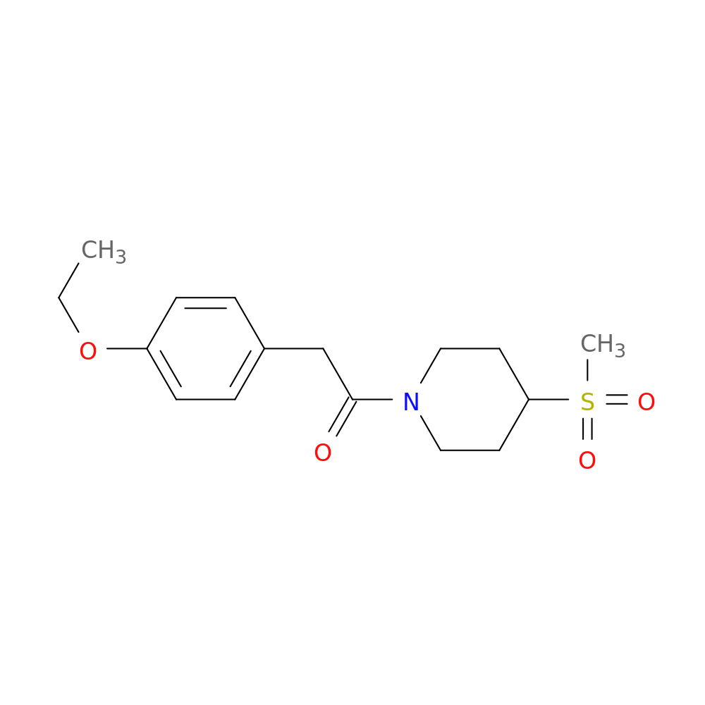 2-(4-ethoxyphenyl)-1-(4-methanesulfonylpiperidin-1-yl)ethan-1-one