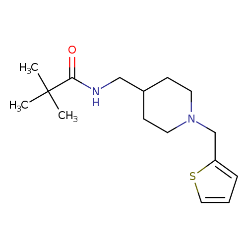 2,2-dimethyl-N-({1-[(thiophen-2-yl)methyl]piperidin-4-yl}methyl)propanamide