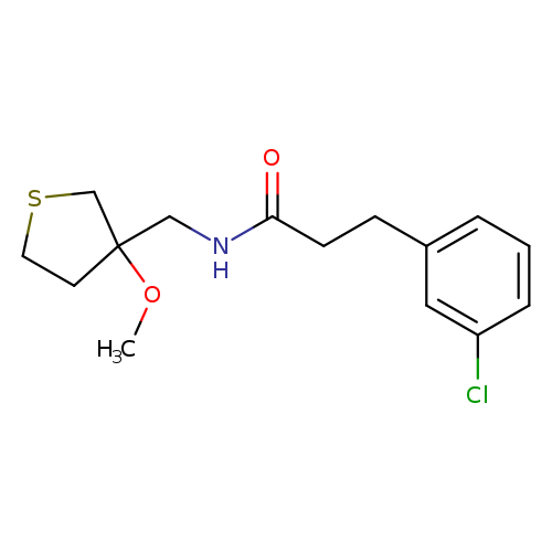 3-(3-chlorophenyl)-N-[(3-methoxythiolan-3-yl)methyl]propanamide