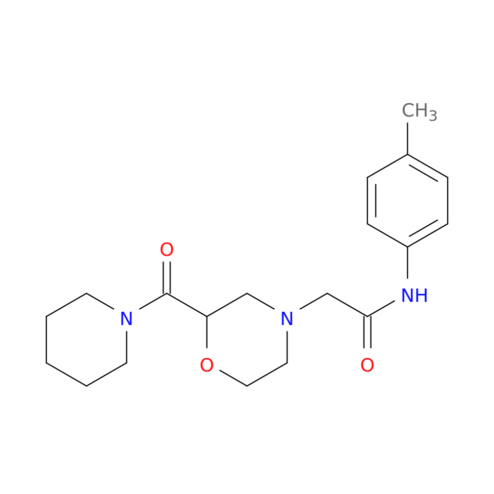 N-(4-methylphenyl)-2-[2-(piperidine-1-carbonyl)morpholin-4-yl]acetamide