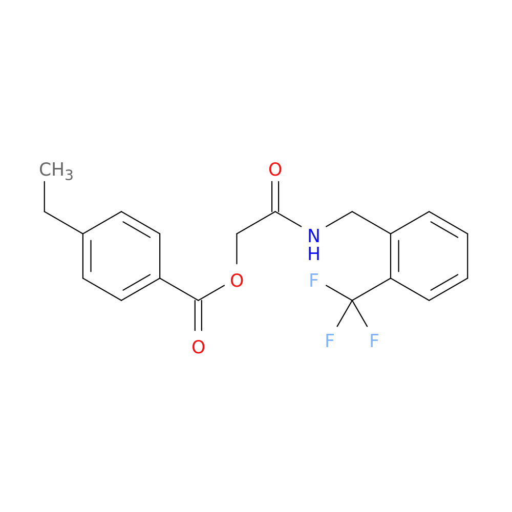 ({[2-(trifluoromethyl)phenyl]methyl}carbamoyl)methyl 4-ethylbenzoate