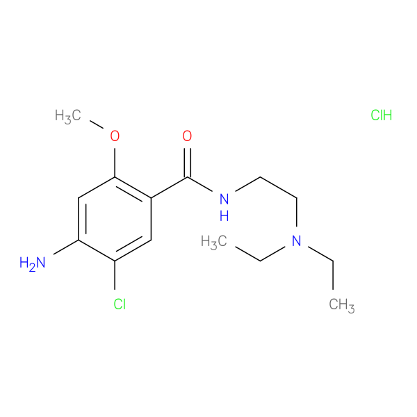 Benzamide, 4-amino-5-chloro-N-[2-(diethylamino)ethyl]-2-methoxy-, hydrochloride (1:1)