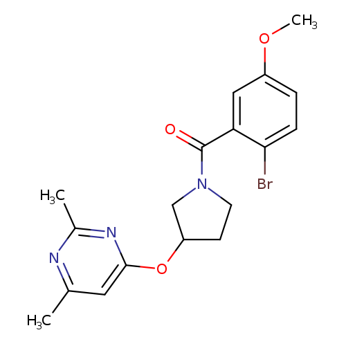 4-{[1-(2-bromo-5-methoxybenzoyl)pyrrolidin-3-yl]oxy}-2,6-dimethylpyrimidine