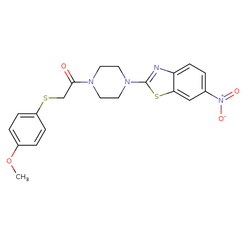 2-[(4-methoxyphenyl)sulfanyl]-1-[4-(6-nitro-1,3-benzothiazol-2-yl)piperazin-1-yl]ethan-1-one