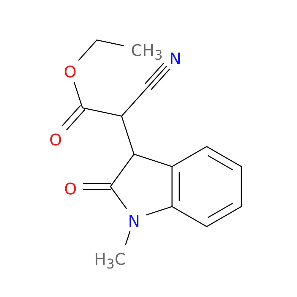ethyl 2-cyano-2-(1-methyl-2-oxo-2,3-dihydro-1H-indol-3-yl)acetate