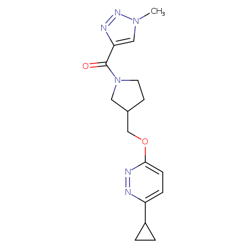 3-cyclopropyl-6-{[1-(1-methyl-1H-1,2,3-triazole-4-carbonyl)pyrrolidin-3-yl]methoxy}pyridazine