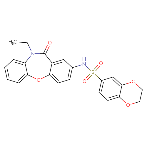 N-{9-ethyl-10-oxo-2-oxa-9-azatricyclo[9.4.0.0^{3,8}]pentadeca-1(11),3(8),4,6,12,14-hexaen-13-yl}-2,3-dihydro-1,4-benzodioxine-6-sulfonamide