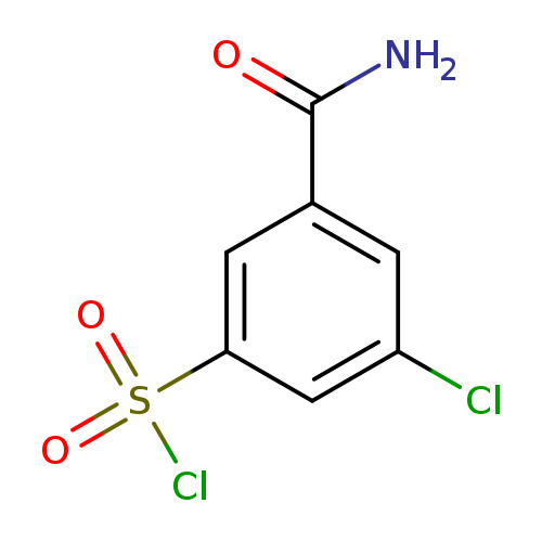 3-carbamoyl-5-chlorobenzene-1-sulfonyl chloride