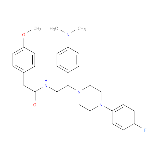 N-{2-[4-(dimethylamino)phenyl]-2-[4-(4-fluorophenyl)piperazin-1-yl]ethyl}-2-(4-methoxyphenyl)acetamide