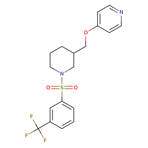 4-({1-[3-(trifluoromethyl)benzenesulfonyl]piperidin-3-yl}methoxy)pyridine