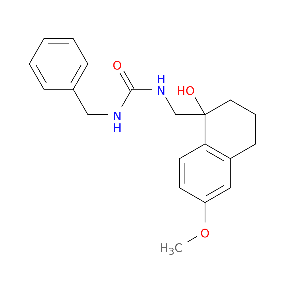 1-benzyl-3-[(1-hydroxy-6-methoxy-1,2,3,4-tetrahydronaphthalen-1-yl)methyl]urea