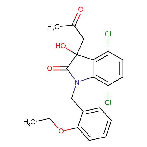 4,7-dichloro-1-[(2-ethoxyphenyl)methyl]-3-hydroxy-3-(2-oxopropyl)-2,3-dihydro-1H-indol-2-one