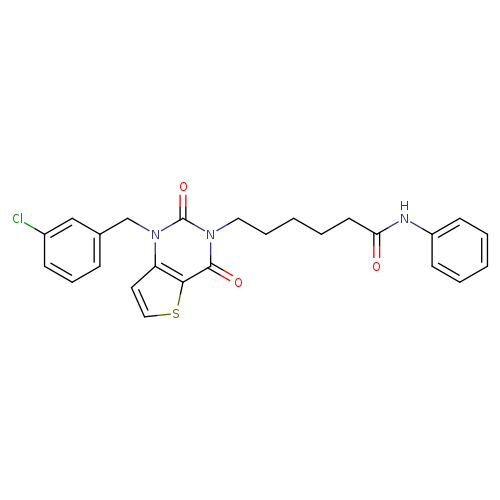 6-{1-[(3-chlorophenyl)methyl]-2,4-dioxo-1H,2H,3H,4H-thieno[3,2-d]pyrimidin-3-yl}-N-phenylhexanamide