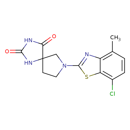7-(7-chloro-4-methyl-1,3-benzothiazol-2-yl)-1,3,7-triazaspiro[4.4]nonane-2,4-dione