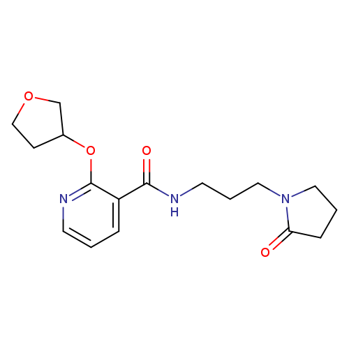 2-(oxolan-3-yloxy)-N-[3-(2-oxopyrrolidin-1-yl)propyl]pyridine-3-carboxamide