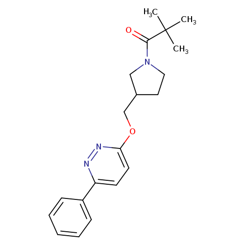 2,2-dimethyl-1-(3-{[(6-phenylpyridazin-3-yl)oxy]methyl}pyrrolidin-1-yl)propan-1-one