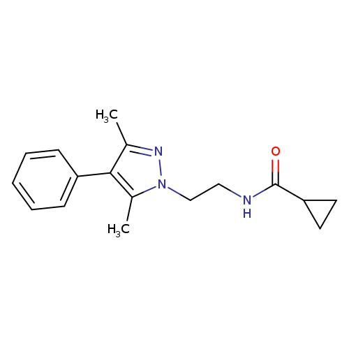 N-[2-(3,5-dimethyl-4-phenyl-1H-pyrazol-1-yl)ethyl]cyclopropanecarboxamide