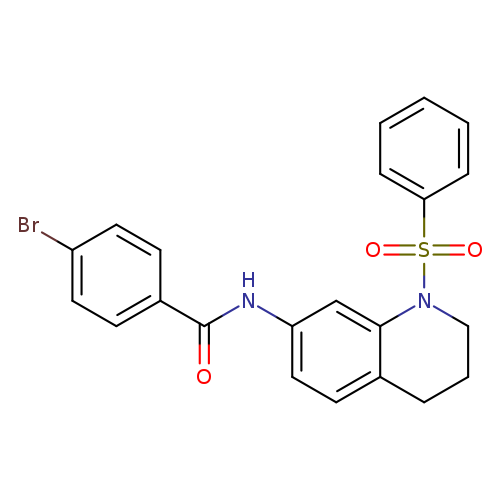 N-[1-(benzenesulfonyl)-1,2,3,4-tetrahydroquinolin-7-yl]-4-bromobenzamide