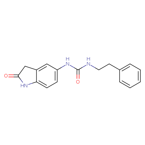 3-(2-oxo-2,3-dihydro-1H-indol-5-yl)-1-(2-phenylethyl)urea