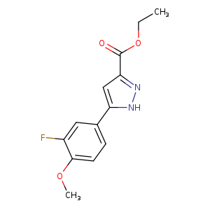ethyl 5-(3-fluoro-4-methoxyphenyl)-1H-pyrazole-3-carboxylate