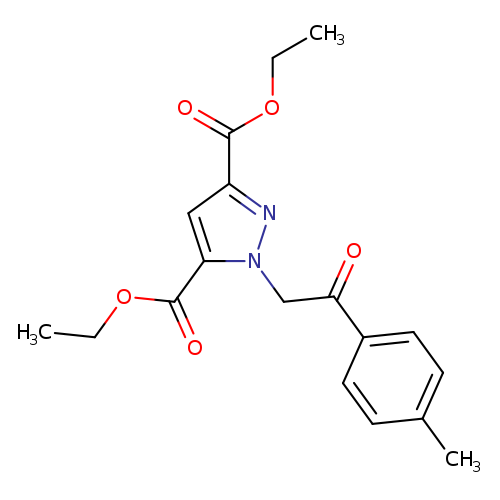 3,5-diethyl 1-[2-(4-methylphenyl)-2-oxoethyl]-1H-pyrazole-3,5-dicarboxylate