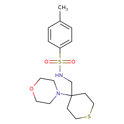 4-methyl-N-{[4-(morpholin-4-yl)thian-4-yl]methyl}benzene-1-sulfonamide