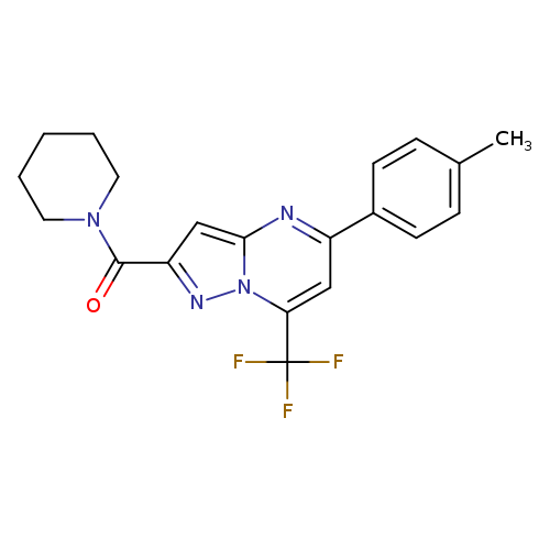 5-(4-methylphenyl)-2-(1-piperidinylcarbonyl)-7-(trifluoromethyl)pyrazolo[1,5-a]pyrimidine