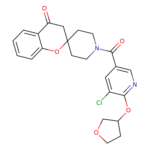 1'-[5-chloro-6-(oxolan-3-yloxy)pyridine-3-carbonyl]-3,4-dihydrospiro[1-benzopyran-2,4'-piperidine]-4-one