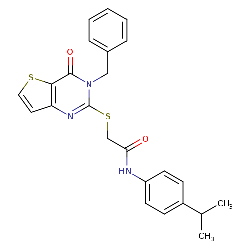 2-({3-benzyl-4-oxo-3H,4H-thieno[3,2-d]pyrimidin-2-yl}sulfanyl)-N-[4-(propan-2-yl)phenyl]acetamide