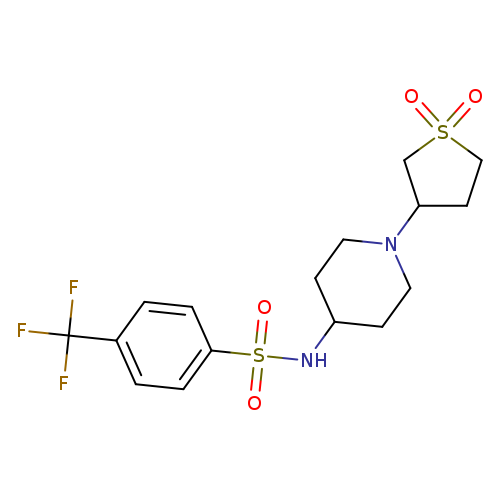 N-[1-(1,1-dioxo-1lambda6-thiolan-3-yl)piperidin-4-yl]-4-(trifluoromethyl)benzene-1-sulfonamide