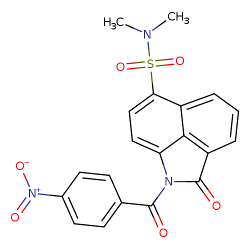 N,N-dimethyl-2-(4-nitrobenzoyl)-3-oxo-2-azatricyclo[6.3.1.0^{4,12}]dodeca-1(11),4(12),5,7,9-pentaene-9-sulfonamide