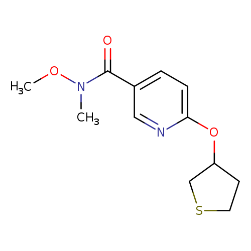 N-methoxy-N-methyl-6-(thiolan-3-yloxy)pyridine-3-carboxamide