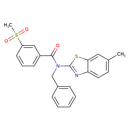 N-benzyl-3-methanesulfonyl-N-(6-methyl-1,3-benzothiazol-2-yl)benzamide