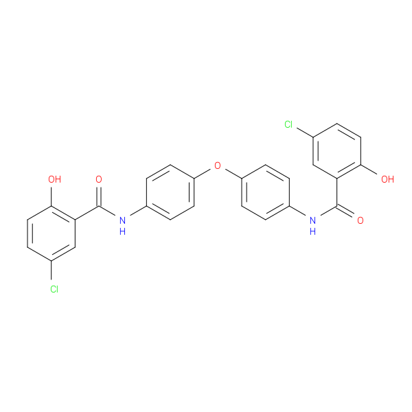5-chloro-N-{4-[4-(5-chloro-2-hydroxybenzamido)phenoxy]phenyl}-2-hydroxybenzamide