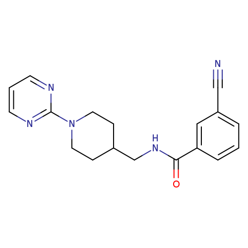 3-cyano-N-{[1-(pyrimidin-2-yl)piperidin-4-yl]methyl}benzamide