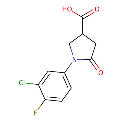 1-(3-Chloro-4-fluorophenyl)-5-oxopyrrolidine-3-carboxylic acid