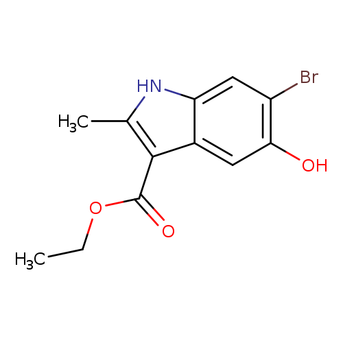 6-Bromo-5-hydroxy-2-methyl-1H-indole-3-arboxylic acid, ethyl ester