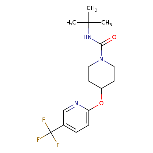N-tert-butyl-4-{[5-(trifluoromethyl)pyridin-2-yl]oxy}piperidine-1-carboxamide
