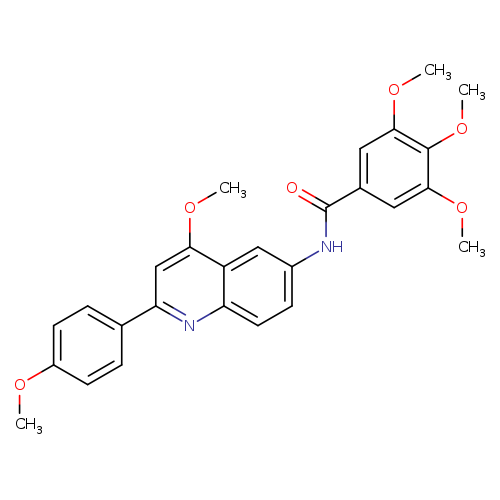3,4,5-trimethoxy-N-[4-methoxy-2-(4-methoxyphenyl)quinolin-6-yl]benzamide