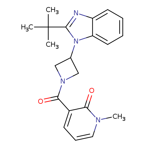 3-[3-(2-tert-butyl-1H-1,3-benzodiazol-1-yl)azetidine-1-carbonyl]-1-methyl-1,2-dihydropyridin-2-one