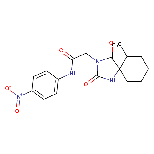 2-{6-methyl-2,4-dioxo-1,3-diazaspiro[4.5]decan-3-yl}-N-(4-nitrophenyl)acetamide