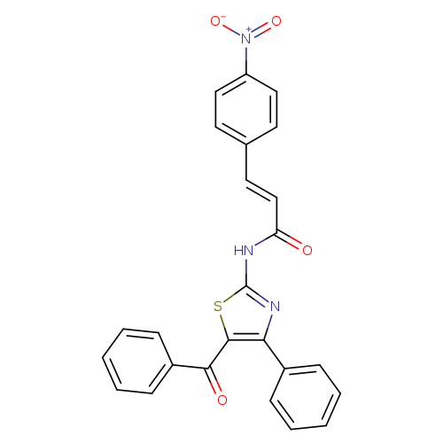 (2E)-N-(5-benzoyl-4-phenyl-1,3-thiazol-2-yl)-3-(4-nitrophenyl)prop-2-enamide