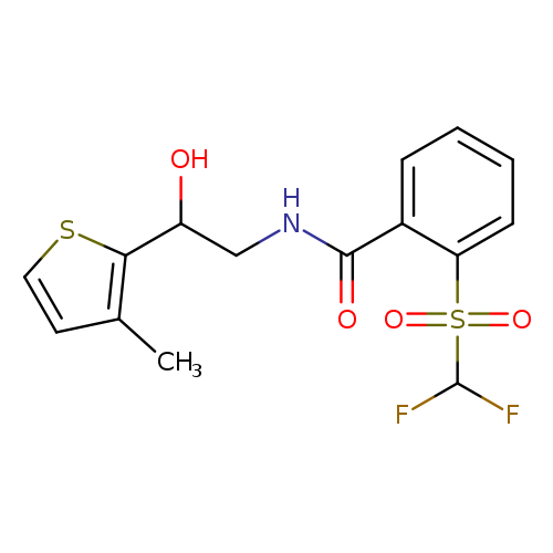 2-difluoromethanesulfonyl-N-[2-hydroxy-2-(3-methylthiophen-2-yl)ethyl]benzamide