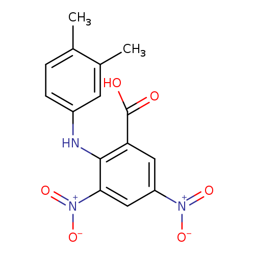 Benzoic acid, 2-[(3,4-dimethylphenyl)amino]-3,5-dinitro-