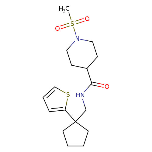 1-methanesulfonyl-N-{[1-(thiophen-2-yl)cyclopentyl]methyl}piperidine-4-carboxamide