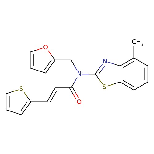 (2E)-N-[(furan-2-yl)methyl]-N-(4-methyl-1,3-benzothiazol-2-yl)-3-(thiophen-2-yl)prop-2-enamide